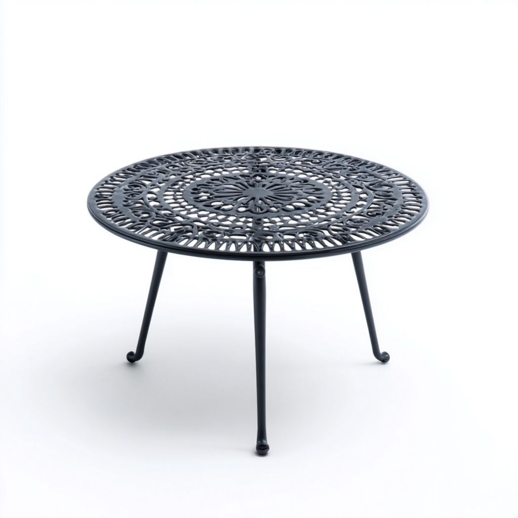Gartentisch aus Metall für den Außenbereich-60 x 60 x 45