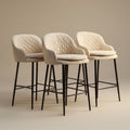Barhocker aus Stoff für Essbereiche, Gestell aus Metall, 45 x 45 x 100