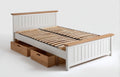 Bettgestell mit Unterbettkästen für Schlafräume aus Holz-210 x 160 x 100