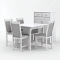 Esszimmer-Set aus Holz mit Sitzgelegenheiten für sechs Personen-80 x 80 x 75