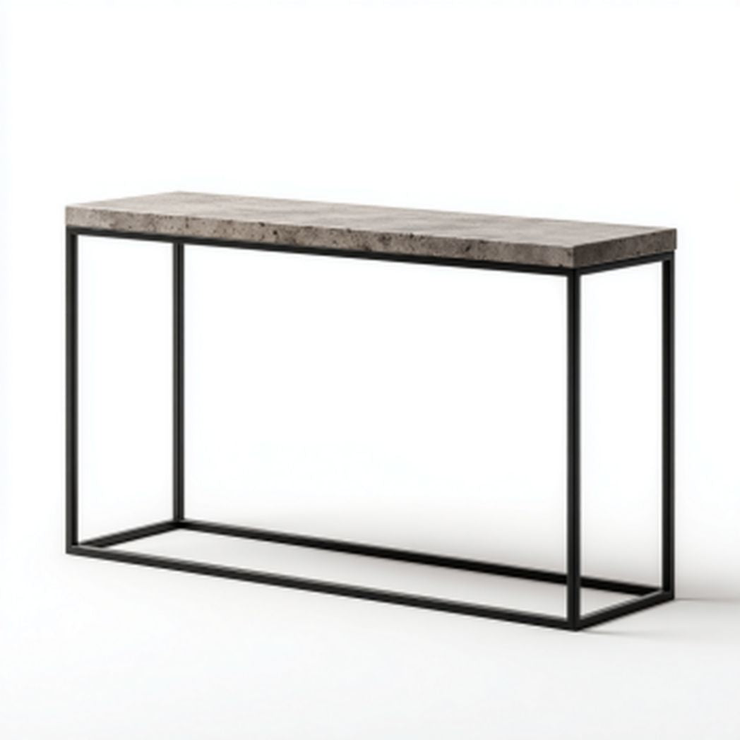 Konsolentisch aus Beton und Metall für den Eingangsbereich-120 x 40 x 75